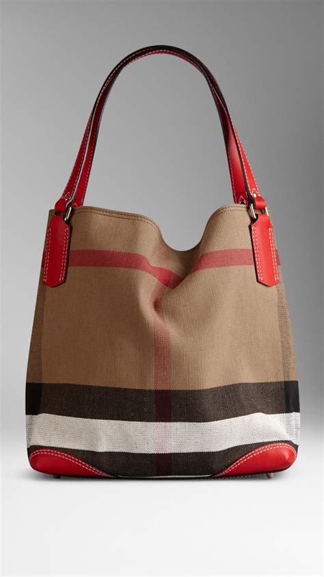 burberry canvas tote handbags|burberry checked canvas tote bag.